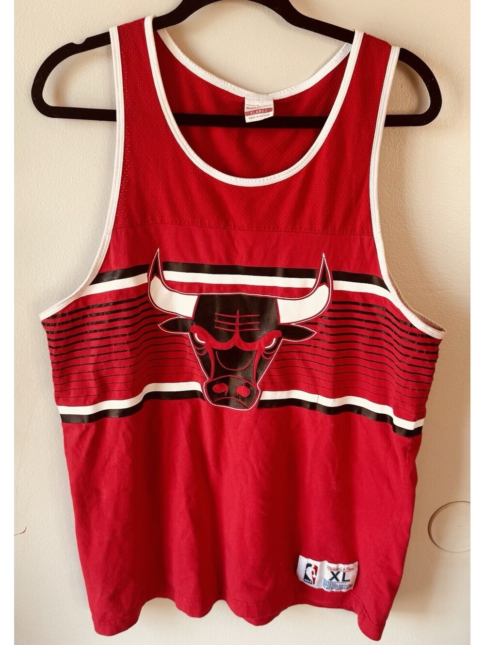 Vintage Chicago Bulls Jersey/Tank Top-Cotton-Mitchell & Ness-XL
